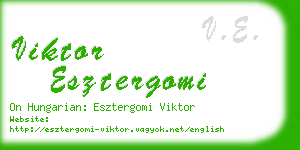 viktor esztergomi business card